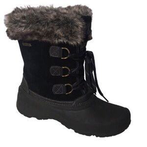 Khombu Suede Waterproof Black Winter Snow Boots 9